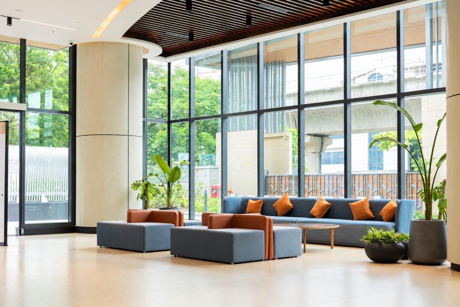 Clayworks reception and lounge interior